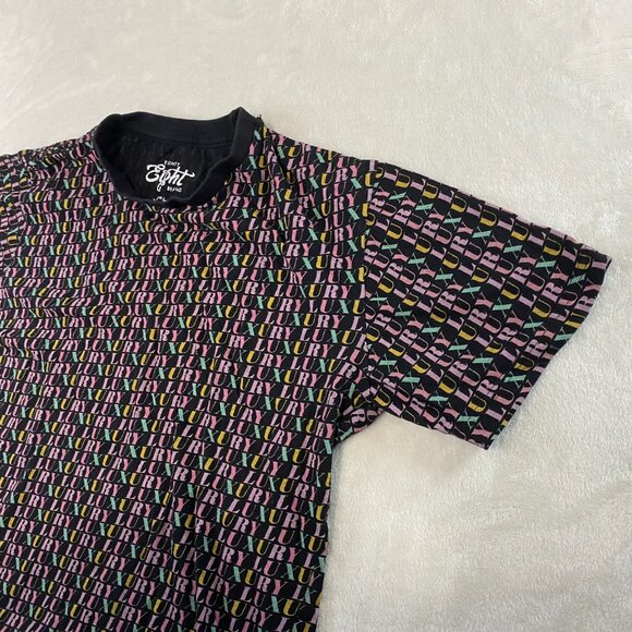 Eighty Eight Brand Black T-Shirt LUXURY Monogram Print Short Sleeve Large - Picture 2 of 8